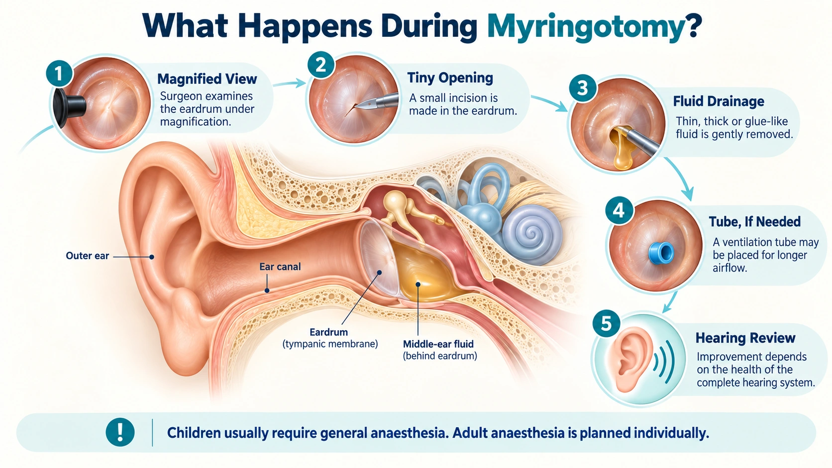 Myringotomy — What Happens During the Procedure? educational diagram