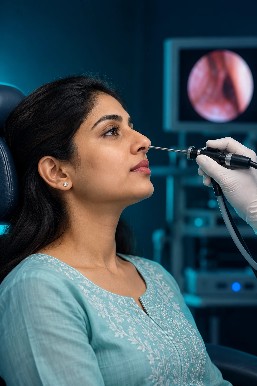 Diagnostic Nasal Endoscopy (DNE) illustrative treatment visual